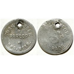 Shank's Beer Parlor Token  #85513