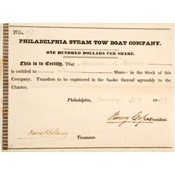 Philadelphia Steam Boat Tow Co Stock  #83337