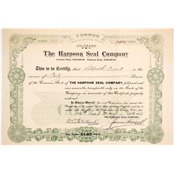 Harpoon Seal Co. Stock, 1913  #88859