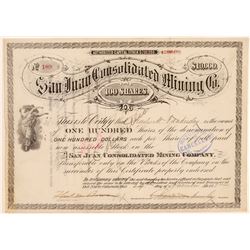San Juan Con Mining Stock  #105613