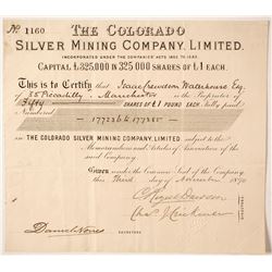 Colorado Silver Mining Company Stock  #85213