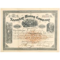 Noonday Mining Company Stock  #91974