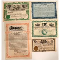 Five South Dakota Stock Certificates  #109081