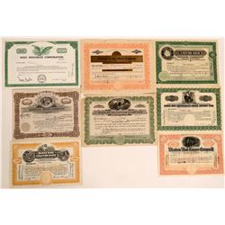 Eight Various Utah Mining Stocks  #110118