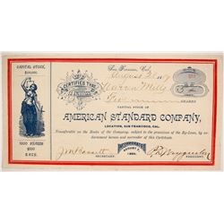 American Standard Company Stock  #86768