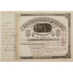 Plymouth Rock Mining Co. Stock  #72046