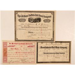 New York and Massachusetts RRCo.Stocks  #101375
