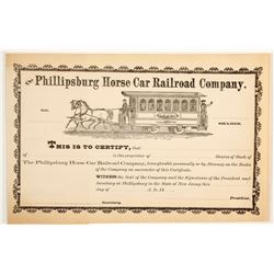 Phillipsburg Horse Car Railroad Co  #83815
