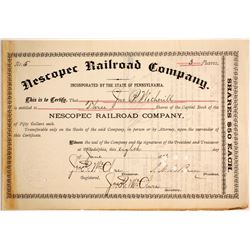 Nescopec Railroad Co  #87007