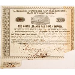 North Lebanon Rail Road Bond  #83251