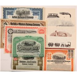 Railroad collection of 6 bonds  #106435
