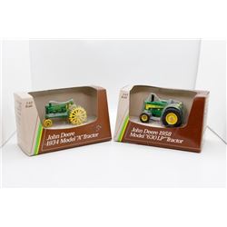 1934 John Deere A 1:43 Ertl and 1958 John Deere 630 LP 1:43 Ertl
