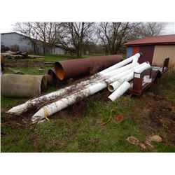 13 FT UTILITY TRAILER --S/A, COMES WITH MISC. PVC AND STEEL PIPE (BILL OF SALE ONLY)