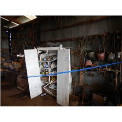 MISC. PARTS, WELDING SUPPLIES, CABINETS, VISE