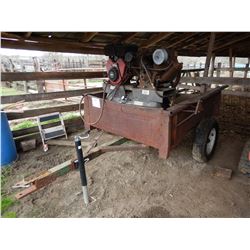 AIR COMPRESSOR, MOUNTED ON UTILITY TRAILER -- S/A, 7' LENGTH