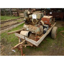 LINCOLN ARC WELDER; --WELDER AND AIR COMPRESSOR MOUNTED ON S/A TRAILER, 8' LENGTH