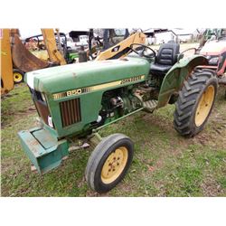 JOHN DEERE 850 FARM TRACTOR; VIN/SN:19580 --3,326 HOURS