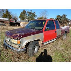 1993 CHEVROLET 1500 PICKUP TRUCK; VIN/SN:2GCFK29KXP1180655 --4X4, EXT. CAB, 334,491 MILES