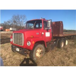 1981 FORD 9000 TRUCK TRACTOR, VIN 1FDXR90WXBVJ40696 T/A, 240 HP CUMMINS ENGINE, 13 SPEED TRANS, 34K 