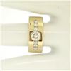 Image 8 : Men's 18K Yellow Gold 1.01 ctw Round Brilliant Cut Solitaire Diamond Band Ring
