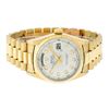 Image 3 : Rolex Mens 18K Yellow Gold Silver Diamond Quickset President Wristwatch With Box