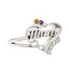 0.22 ctw Gemstone and Diamond Ring - 14KT White Gold