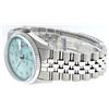 Image 6 : Rolex Mens Stainless Steel Ice Blue Diamond Datejust Wristwatch