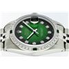 Image 7 : Rolex Mens Stainless Steel 36mm Green Vignette Diamond Datejust Wristwatch