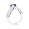 Image 4 : 2.35 ctw Sapphire And Diamond Ring - 14KT White Gold