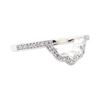 Image 1 : 0.25 ctw Diamond Shaped Band - 14KT White Gold