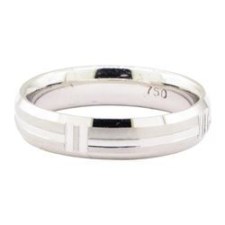 Half-Dome Comfort Fit Wedding Band - 18KT White Gold