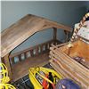 Image 3 : WOOD BASKET GLASS BOWL WOOD DECORATION