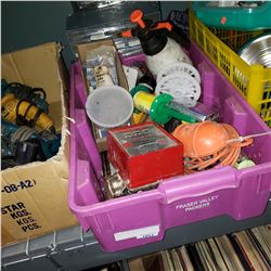 BIN OF TOOLS AND SHOP SUPPLIES