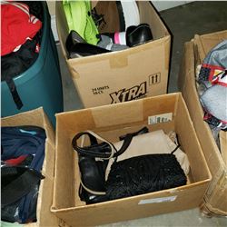 2 BOXES OF BAGS AND SHOES