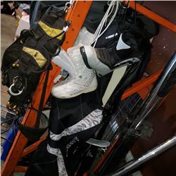 K2 SNOWBOARD W/ BINDINGS IN BAG AND 2 PAIRS OF BOOTS