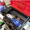 Image 2 : MAG TORCH AND 2 FULL FUEL TANKS IN RED AND BLACK TOOL BOX