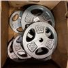 Image 1 : BOX LOT OF 110 LBS FREE WEIGHTS
