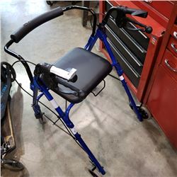 BLUE FOLDING WALKER