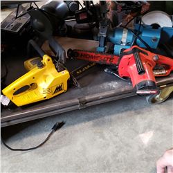 2 ELECTRIC CHAINSAWS