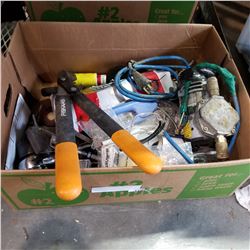2 BOXES OF TOOLS AND SUPPLIES