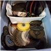 Image 2 : BIN OF CUTTING DISCS, GRINDING DISCS, AND CLAMPS