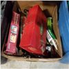 Image 1 : BOX OF TOOLS, MILWAUKEE DRILL, CARB REBUILD KIT