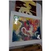 Image 2 : ART EASEL AND 2 PAINTINGS