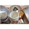 Image 2 : BOX OF VINTAGE BEER STEINS AND COLLECTOR PLATES INCLUDING JFK