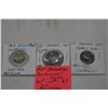 Image 2 : 1967 CANADIAN CENTENNIAL COINS 50c 10c 5c, 50 AND 10c ARE .800 SILVER