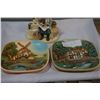 Image 2 : HAND PAINTED NATURE CRAFT FIGURE AND 2 LEGAND PRODUCT POTTERY WALL PLAQUES