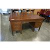 Image 1 : ANTIQUE OAK PEDESTLE DESK