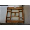 Image 2 : METAL FLOWER ART WALL MIRROR AND PINE WALL SHELF