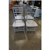 Image 1 : 4 SILVER PAINTED CHAIRS