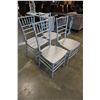 Image 2 : 4 SILVER PAINTED CHAIRS